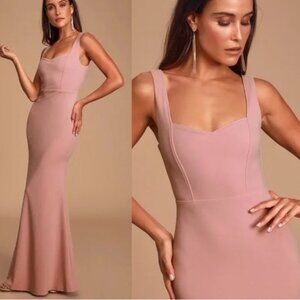 Lulus Sweetest Thing Mauve Pink Maxi Dress